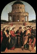 RAFFAELLO Sanzio Spozalizio (The Engagement of Virgin Mary) af oil on canvas